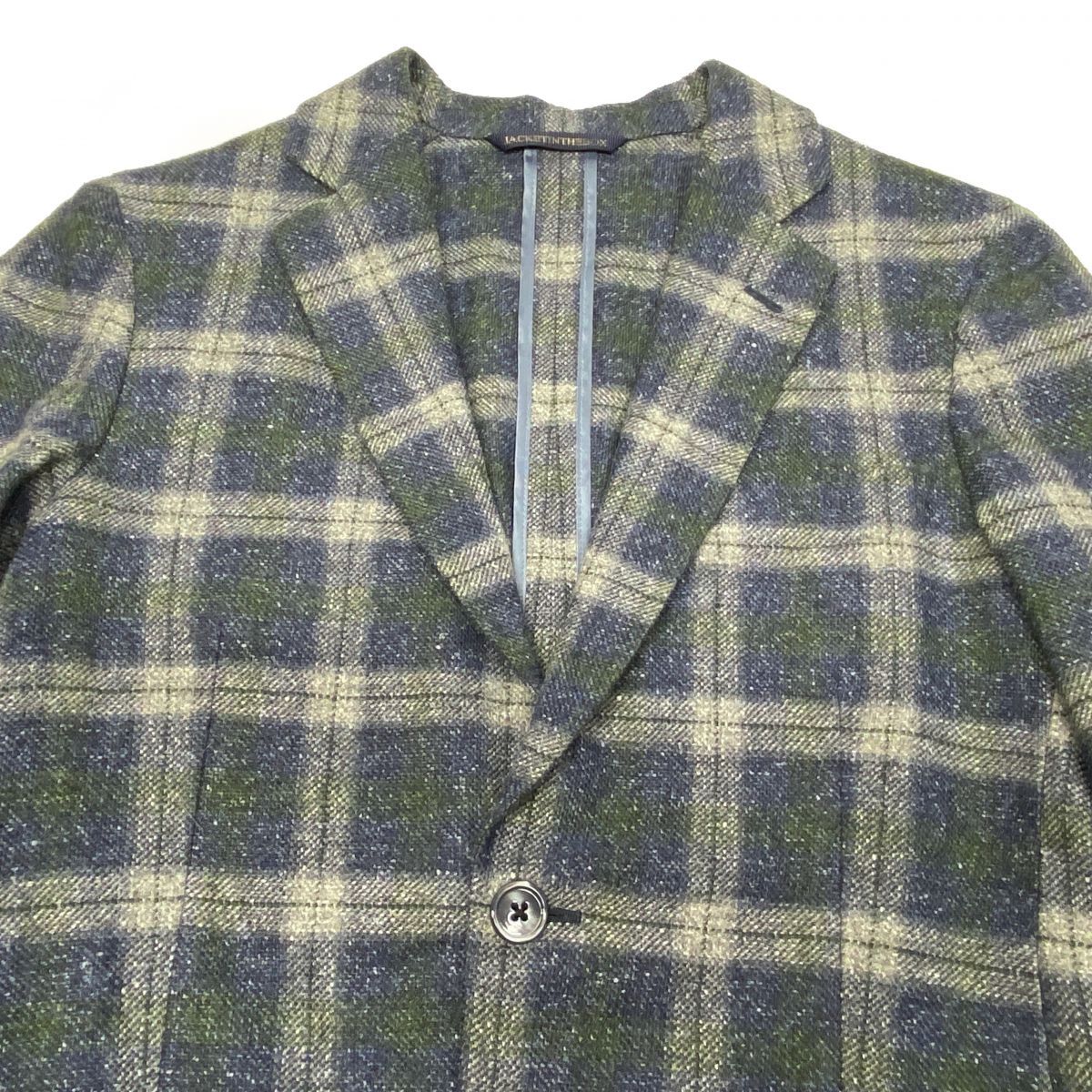 Belvest ベルベスト テーラードジャケット チェック柄 ウール シルク混