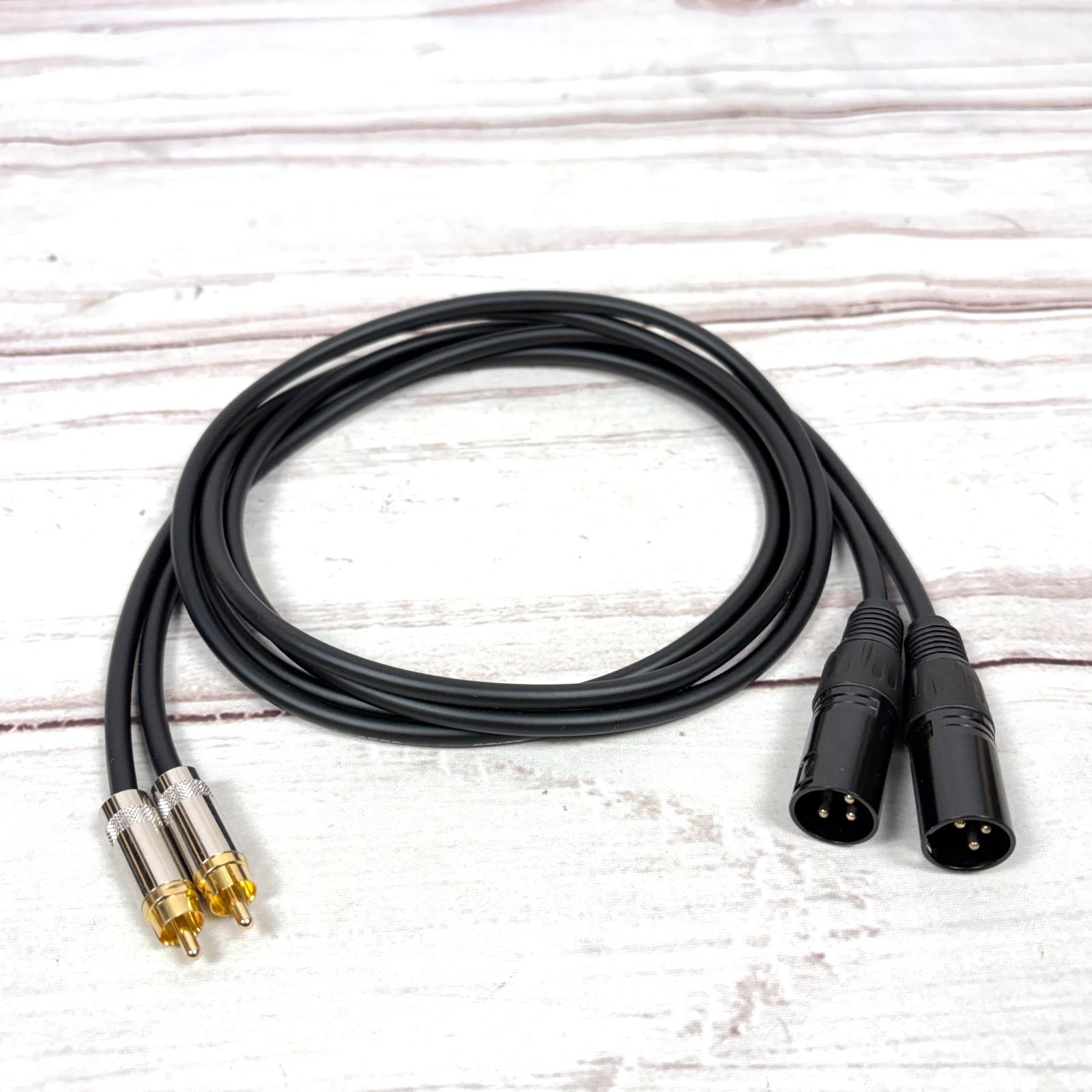 CANARE L-4E6S BLACK RCA XLR ケーブル 1.5m 2本セット - メルカリ