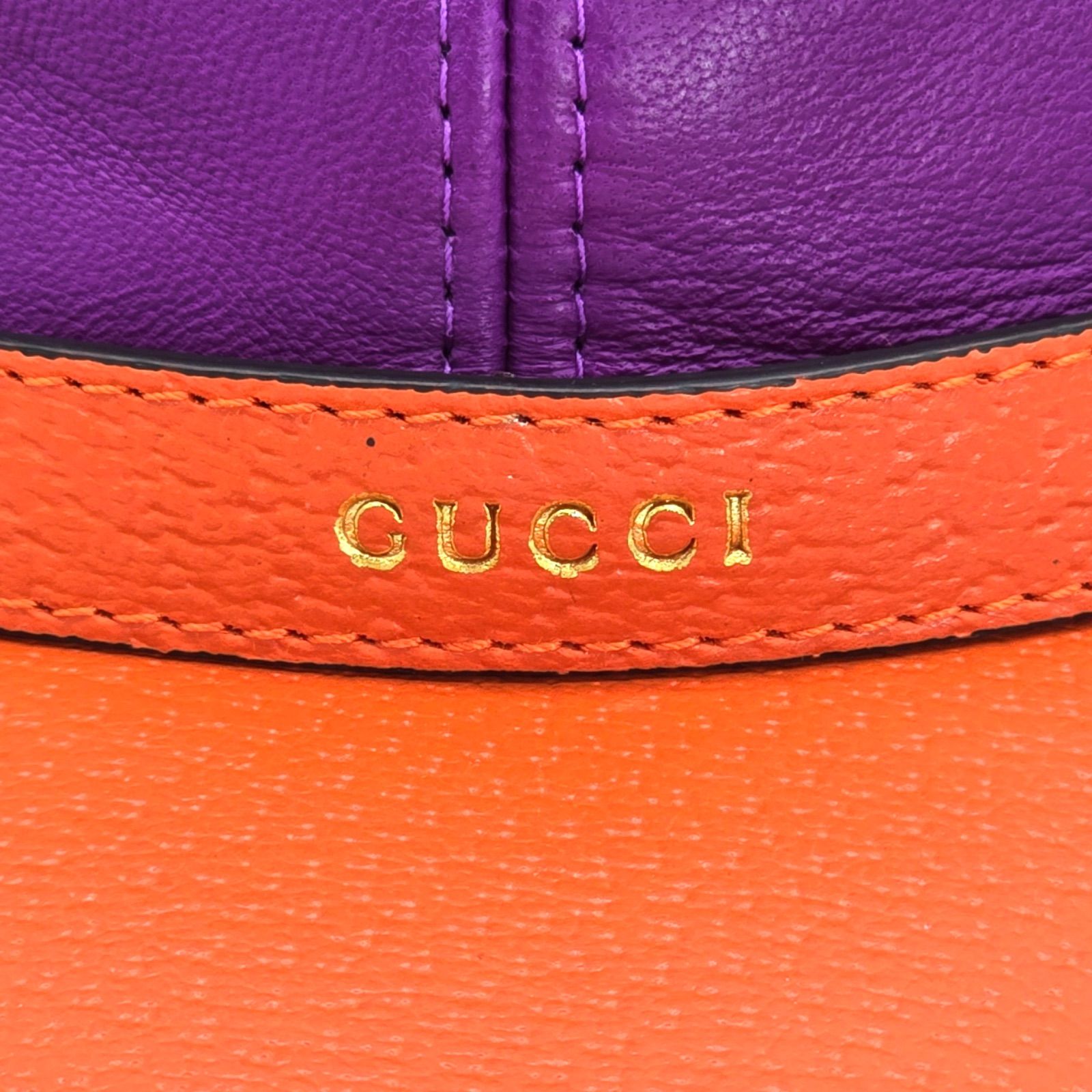 GUCCI グッチ 728964 レザー ベースボール キャップ M 57 パープル