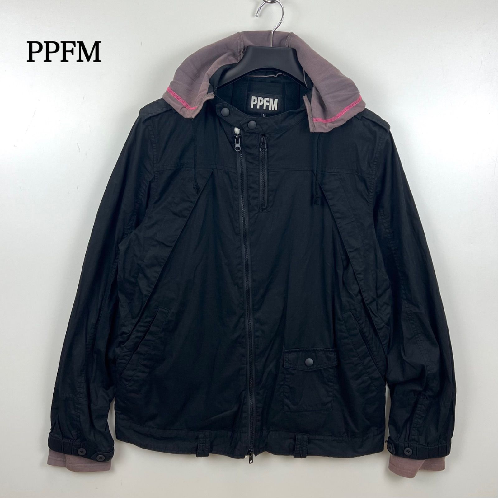 PPFM 2008 archive Hoodie Docking cotton riders jacket L ピーピー