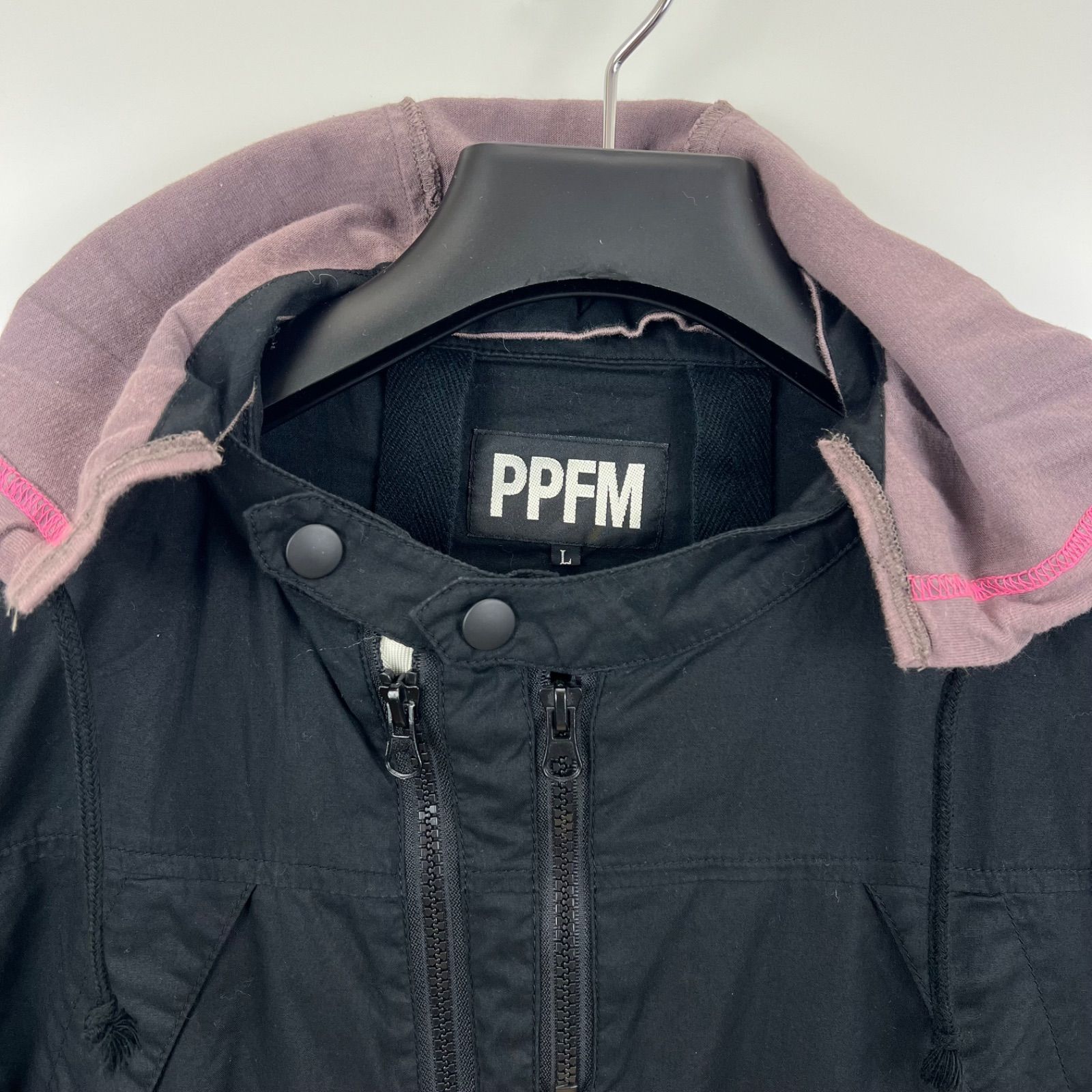 PPFM 2008 archive Hoodie Docking cotton riders jacket L ピーピー