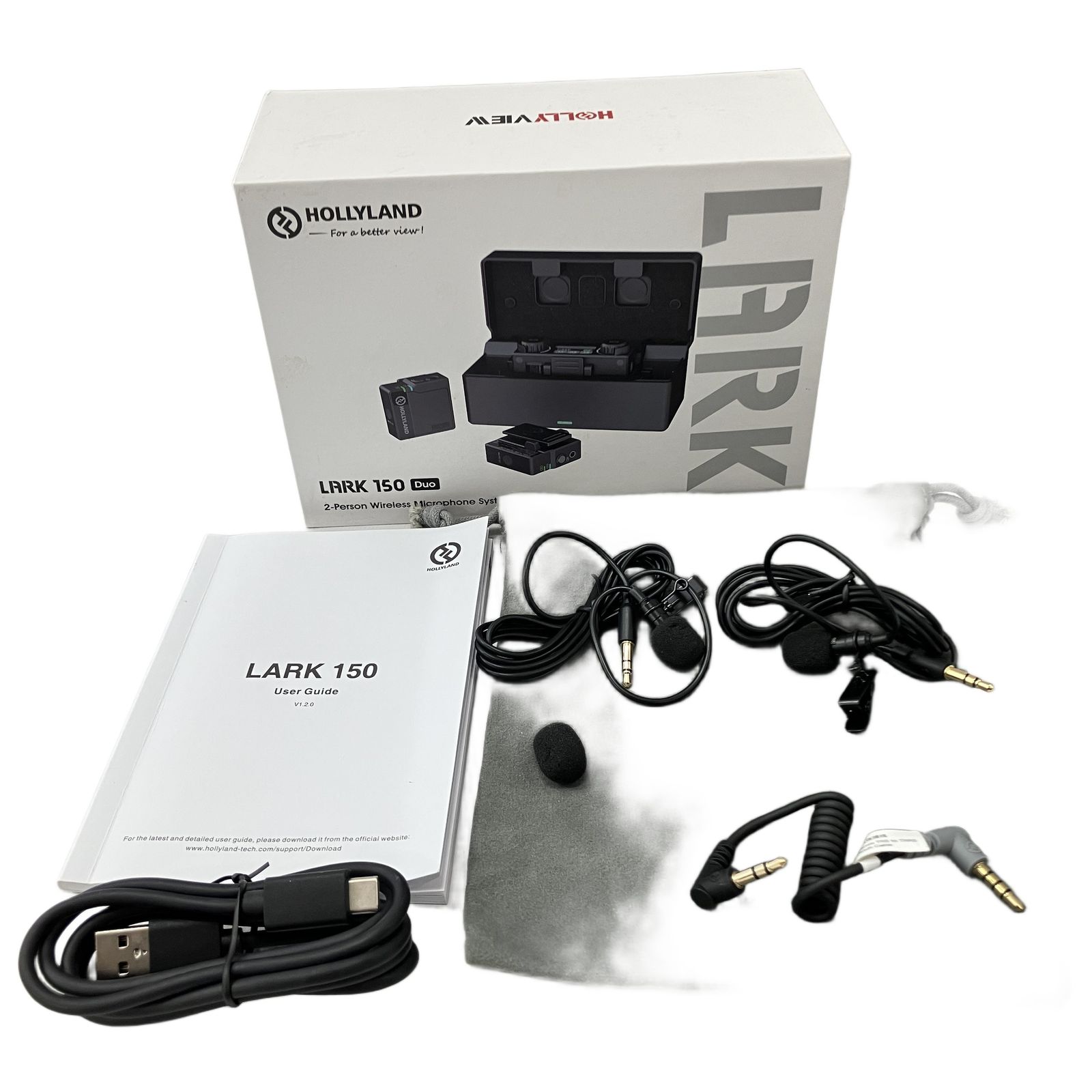 Hollyland Lark 150 DUO ホーリーランド ワイヤレス ピン マイク 音響