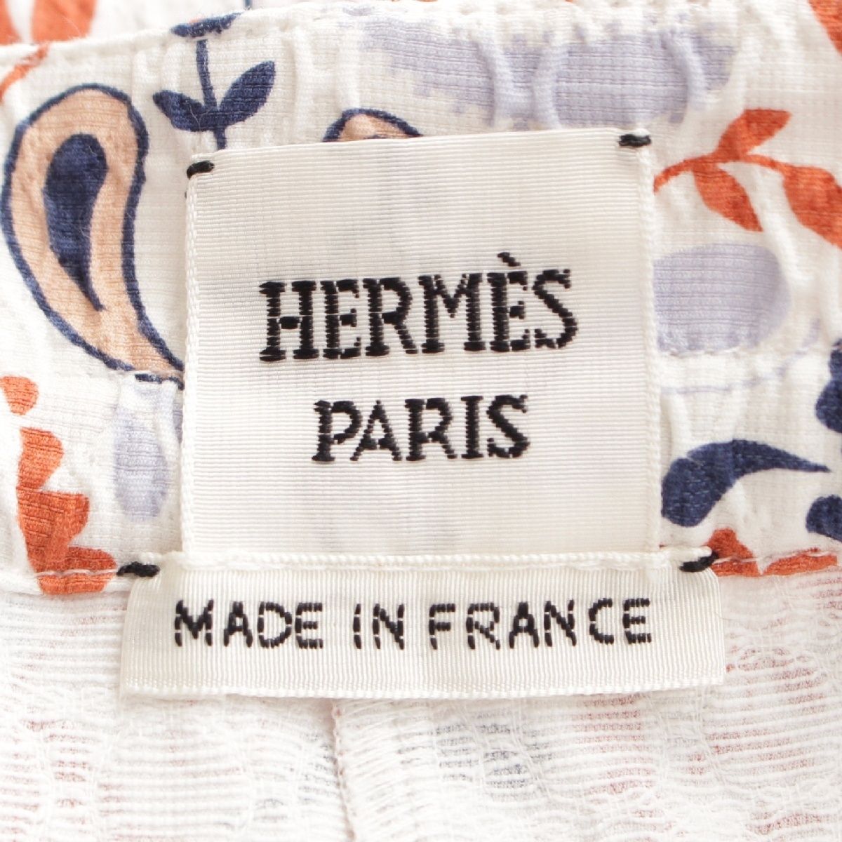 エルメス 25SS コットン ペイズリー柄 ビーチショーツ パンツ ショーツ  