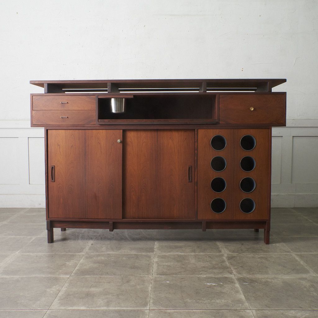 レア デンマーク Dyrlund バー カウンター ローズウッド 北欧 モダン