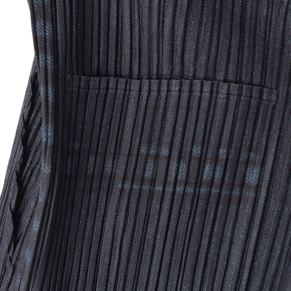 プリーツプリーズ イッセイミヤケ デニム転写 プリーツ パンツ