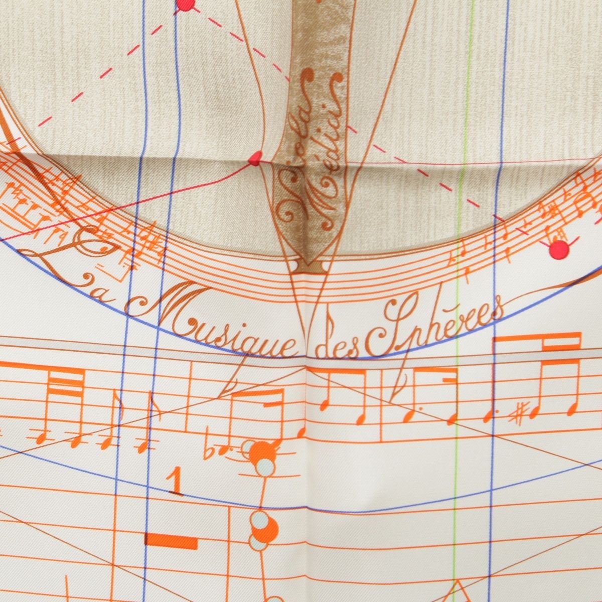 エルメス カレ90 La Musique des spheres 球体が奏でる音楽 シルク