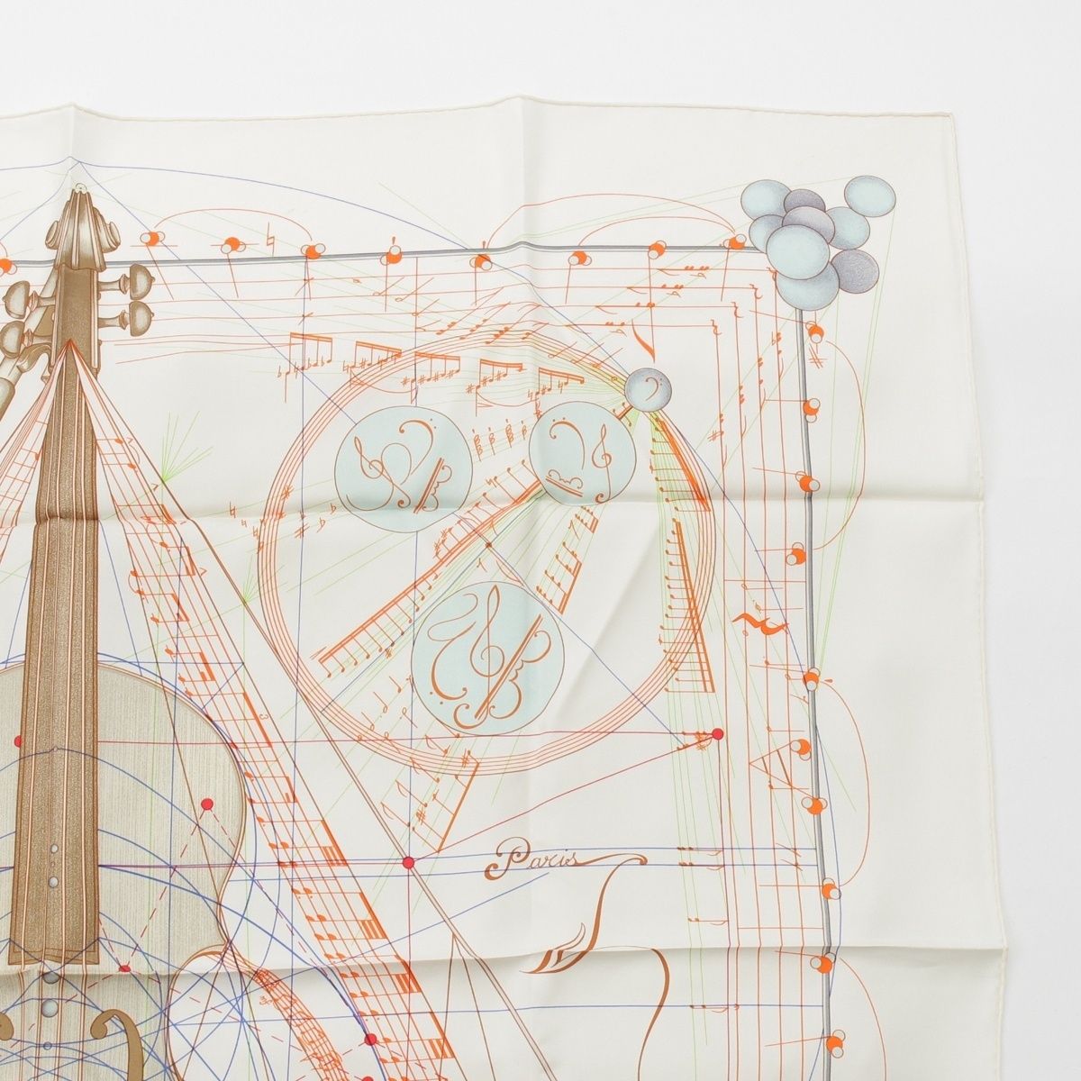 エルメス カレ90 La Musique des spheres 球体が奏でる音楽 シルク