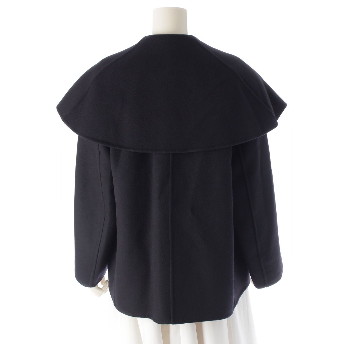 ドゥロワー ウール ケヌキ ビッグカラー ショート コート ジャケット