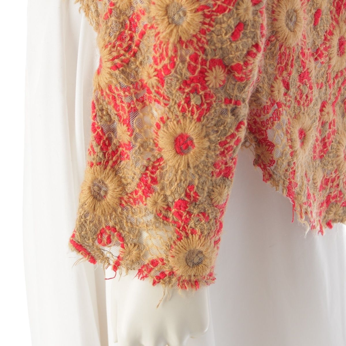 コムデギャルソン AD2003 コットン ウール 総刺繍 レース 燕尾