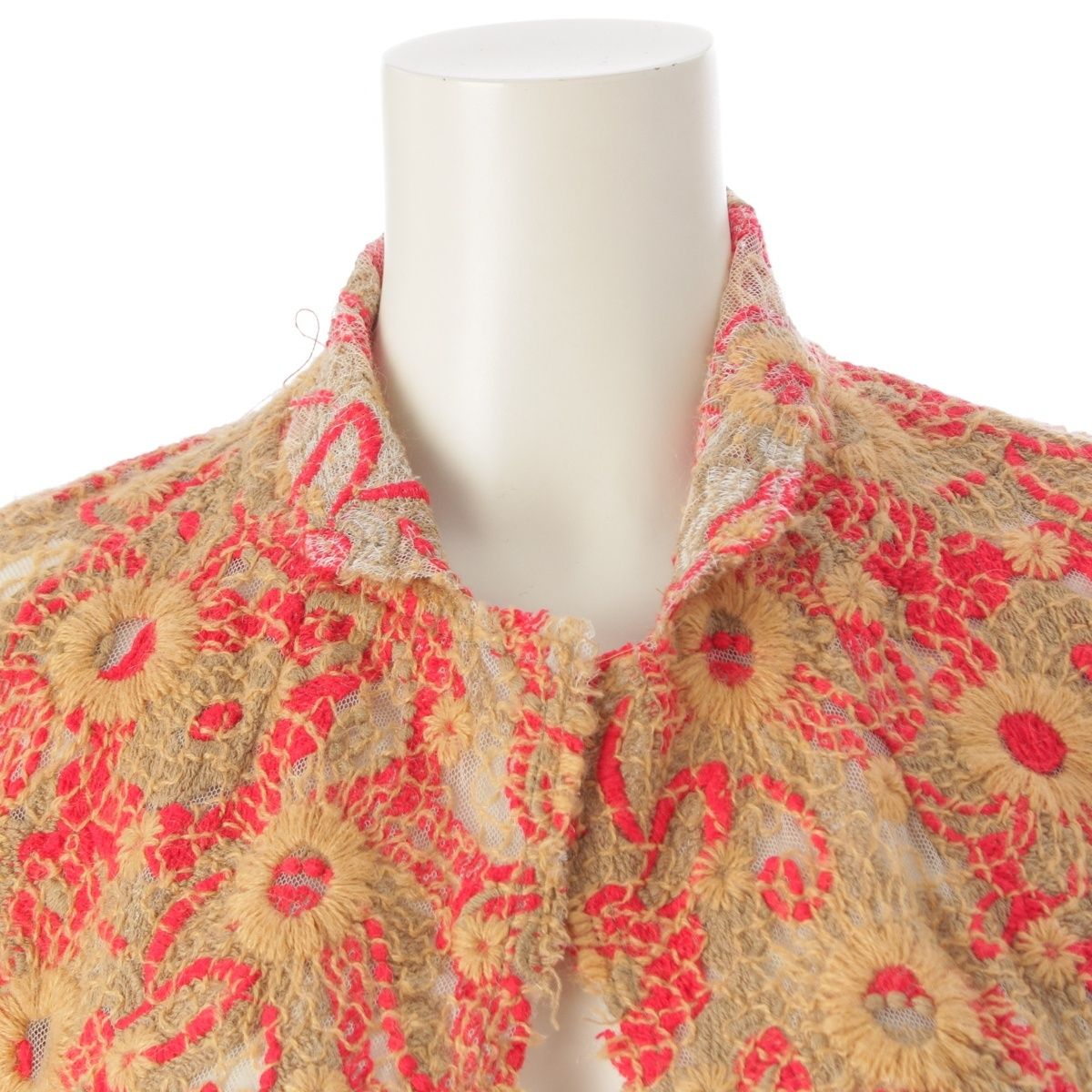 コムデギャルソン AD2003 コットン ウール 総刺繍 レース 燕尾