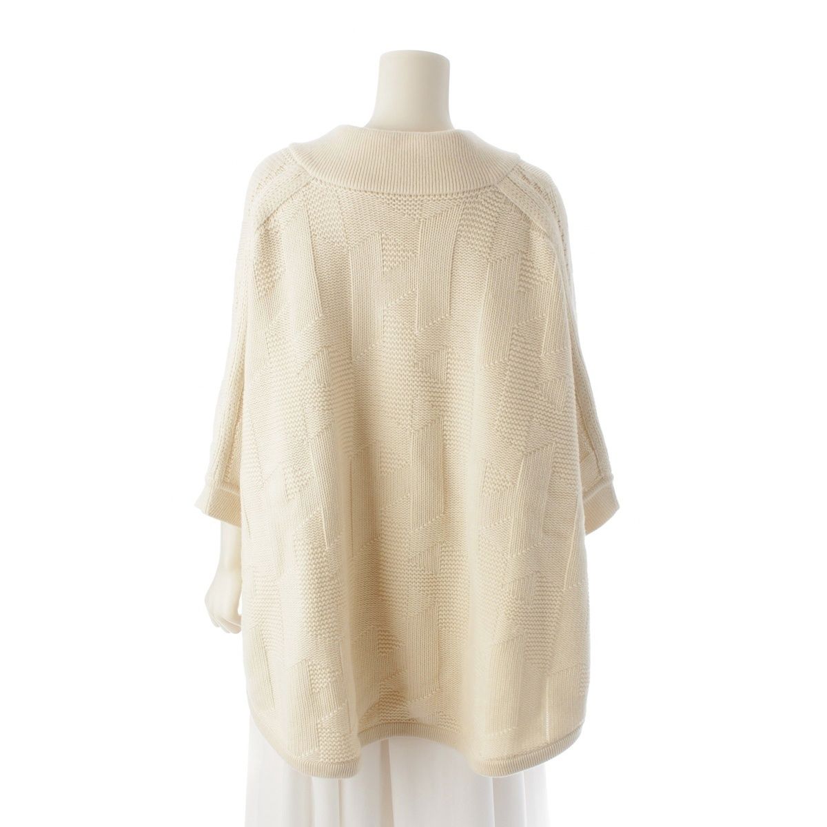 エルメス 23AW ウール ニット セーター Hモチーフ ポンチョ 3H2602D4