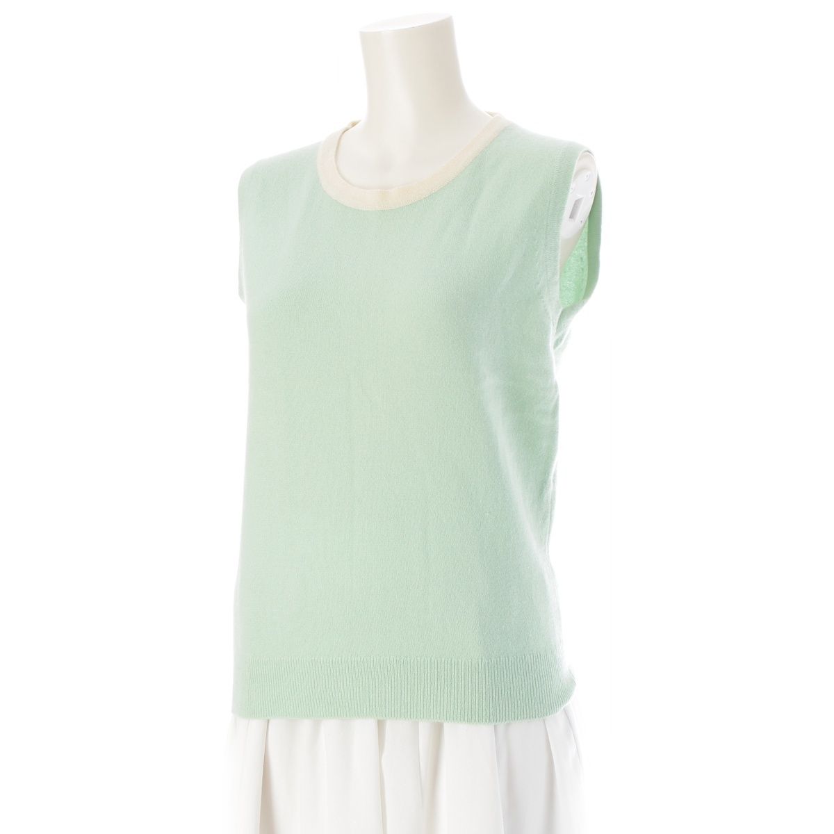 CHANEL 98Cコットン アンサンブル カーディガンタンクトップ シャネル 96C カシミヤ ニット カーディガン タンクトップ