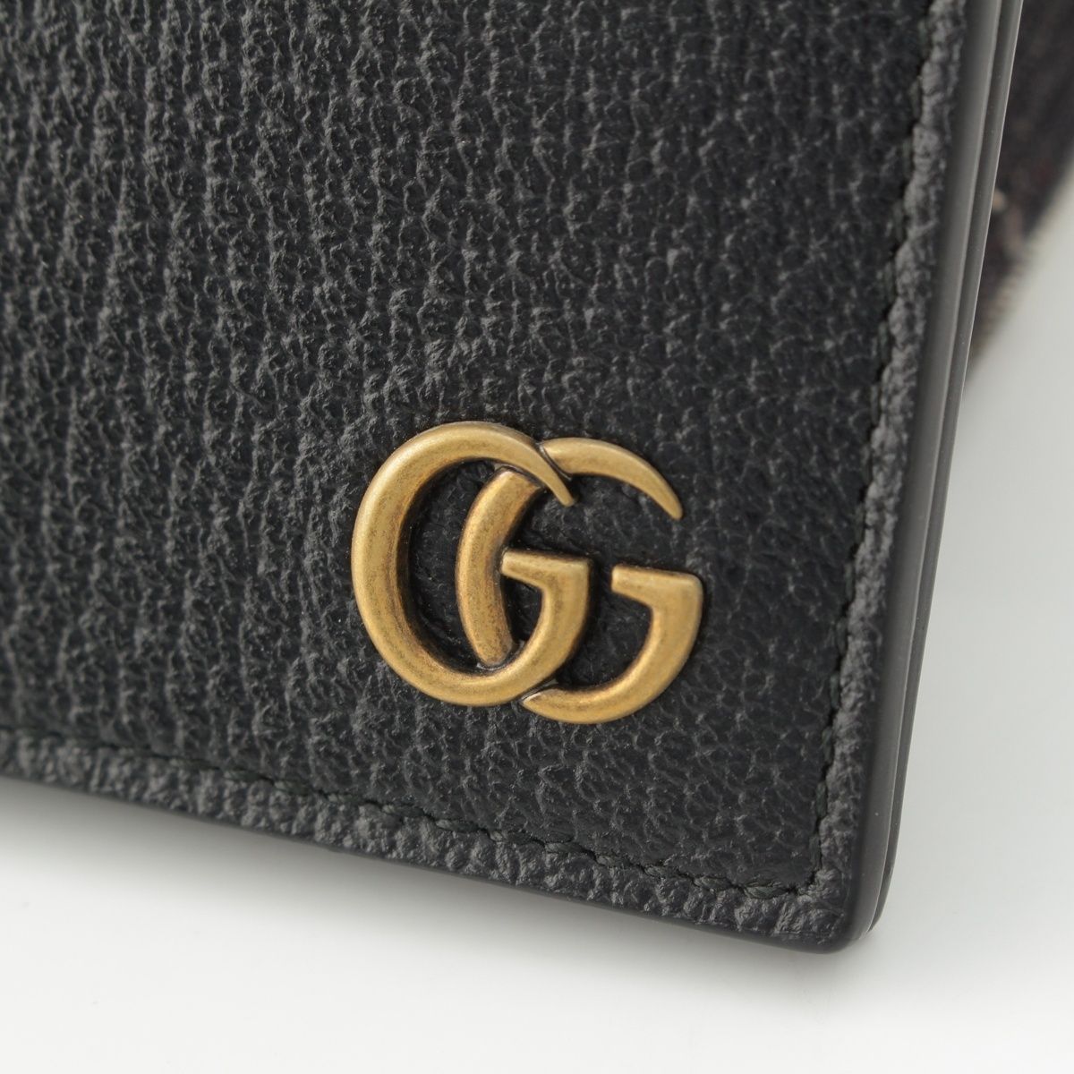 グッチ レザー GGマーモント カードケース パスケース 588303 ブラック