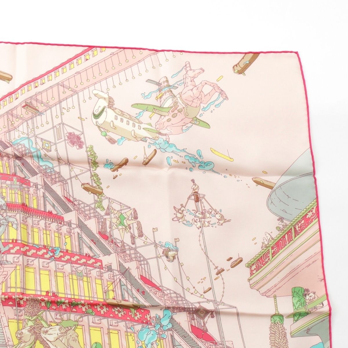 エルメス シルク カレ90 LA LEGENDE DU CHEVAL PLUMES 翼のある馬の