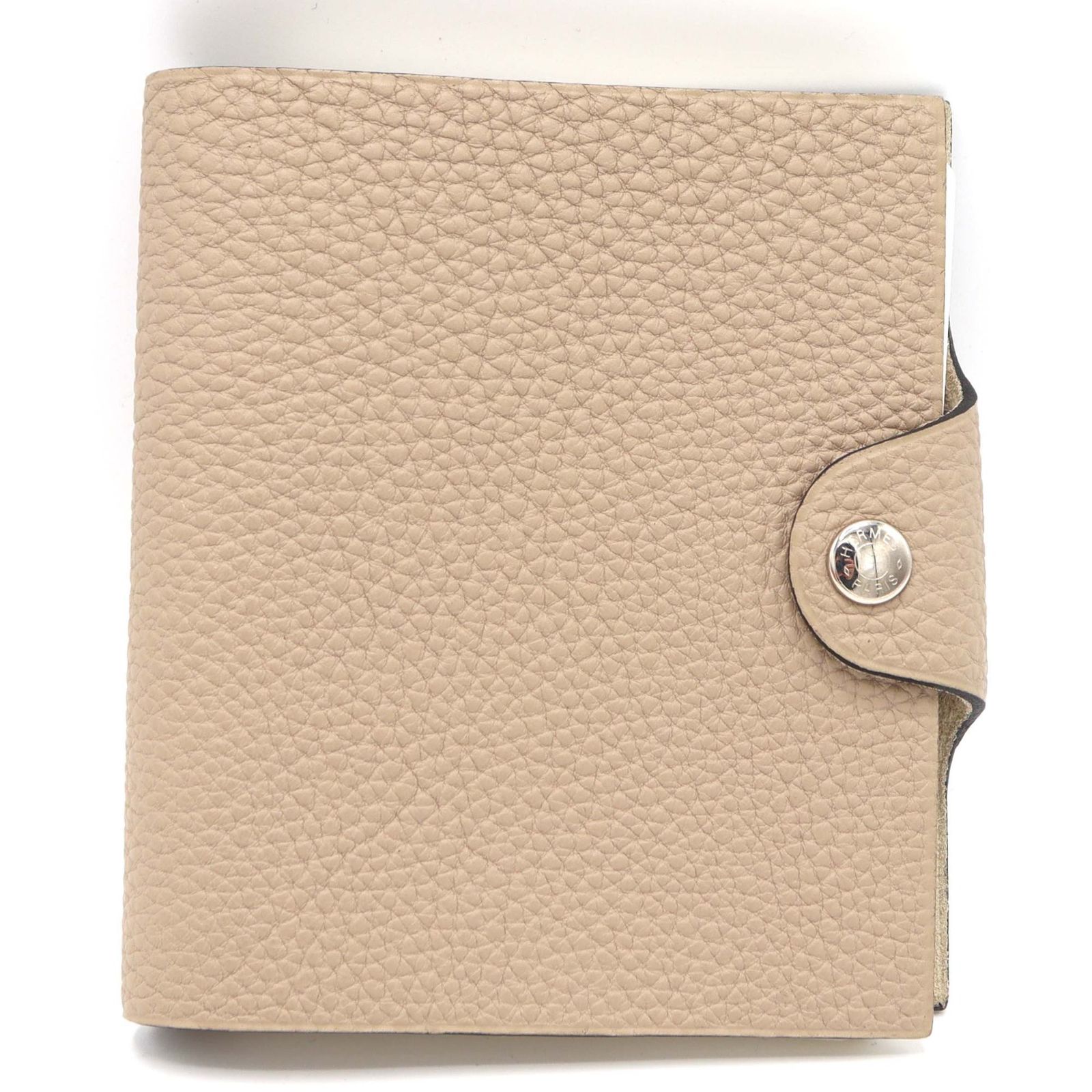 HERMES エルメス ノートカバー メモ帳 ユリス ミニ ベージュ系 □K刻印 箱有 H 22300