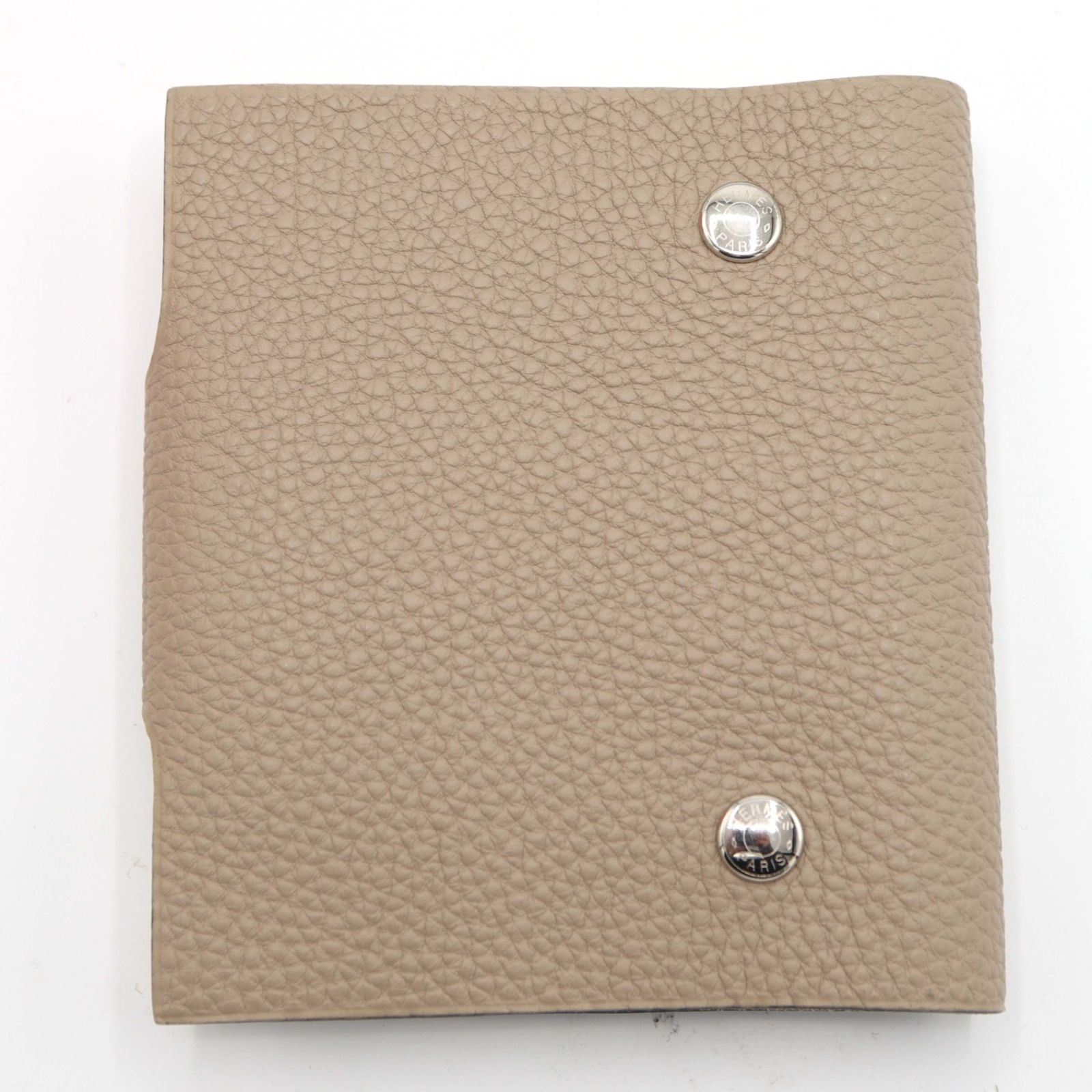 HERMES エルメス ノートカバー メモ帳 ユリス ミニ ベージュ系 □K刻印 箱有 H 22300 手帳カバー 手帳 日記 家計簿