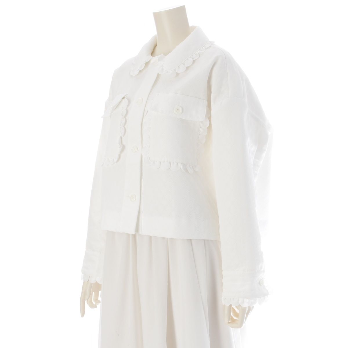 ヨリ 25SS フリル スカラップショート ジャケット YR25-24130AW