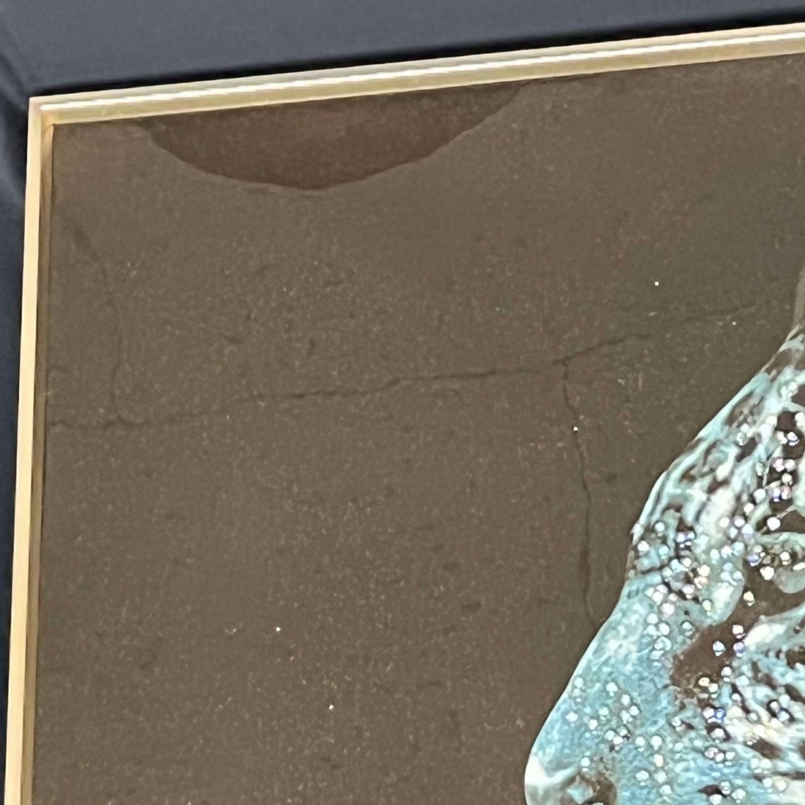 T クリスタルアートパネル 水晶絵 水晶パネル豹 パンサー 虎