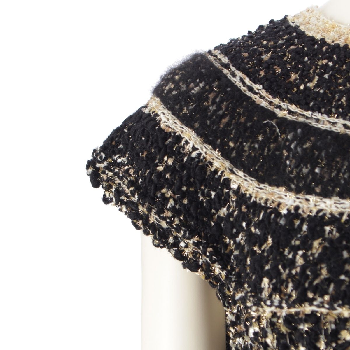 シャネル 19A ツイード エジプトボタン ニット ワンピース ドレス  