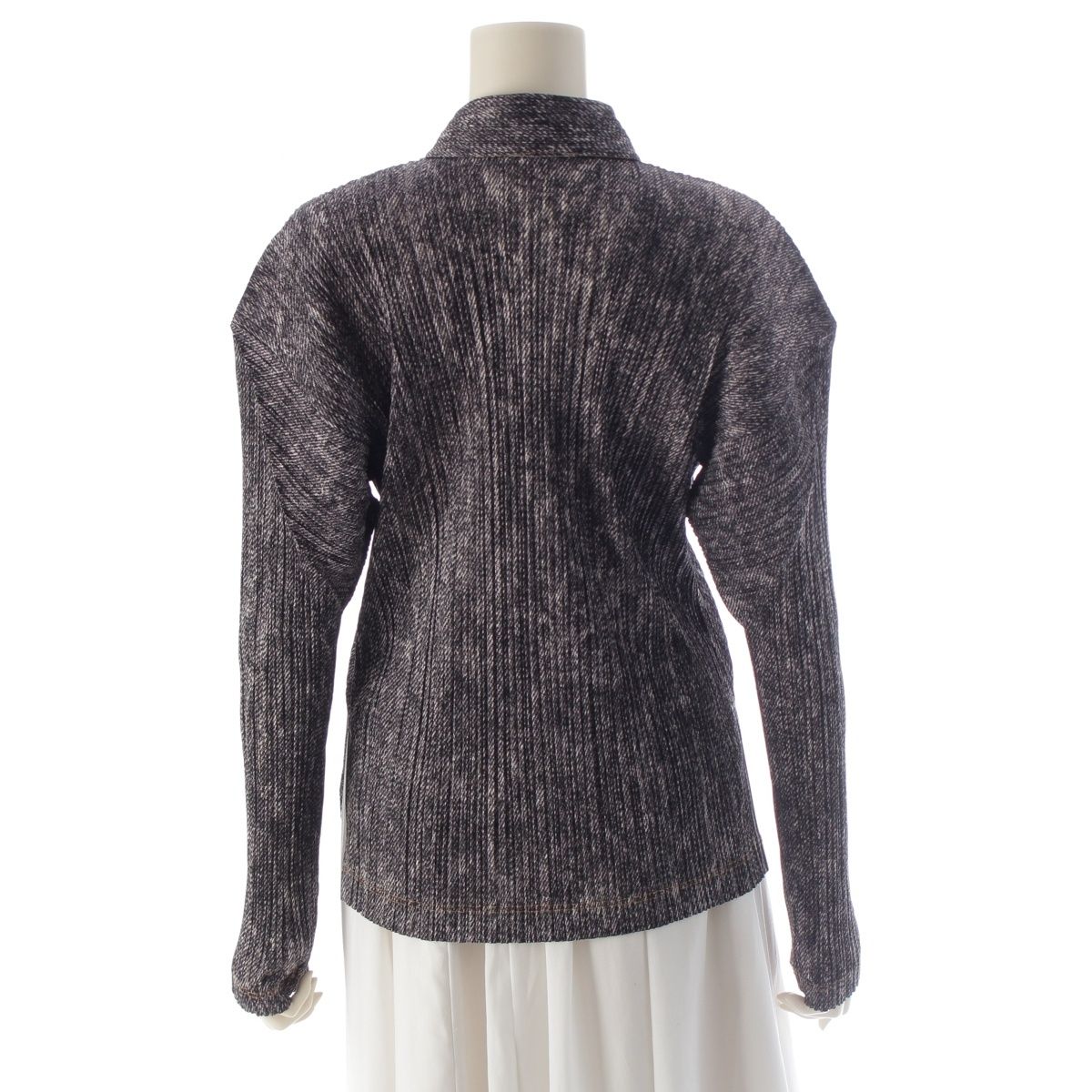 プリーツプリーズ イッセイミヤケ デニム転写 トップス 長袖 PP92