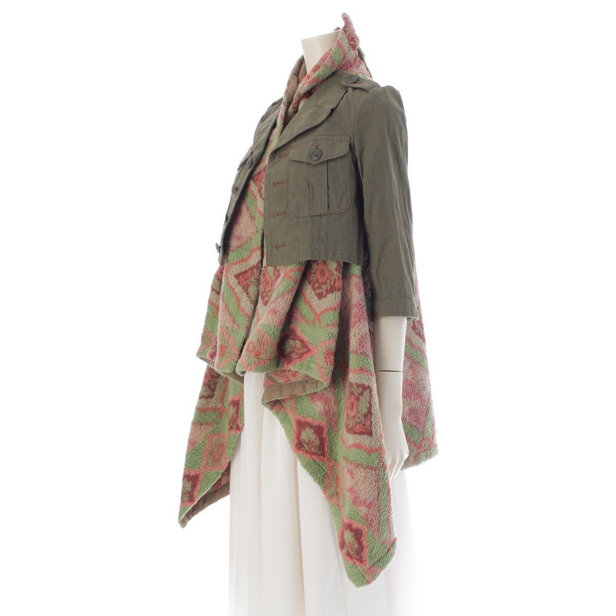 コムデギャルソン AD2009 パイル地 ドッキング ミリタリージャケット