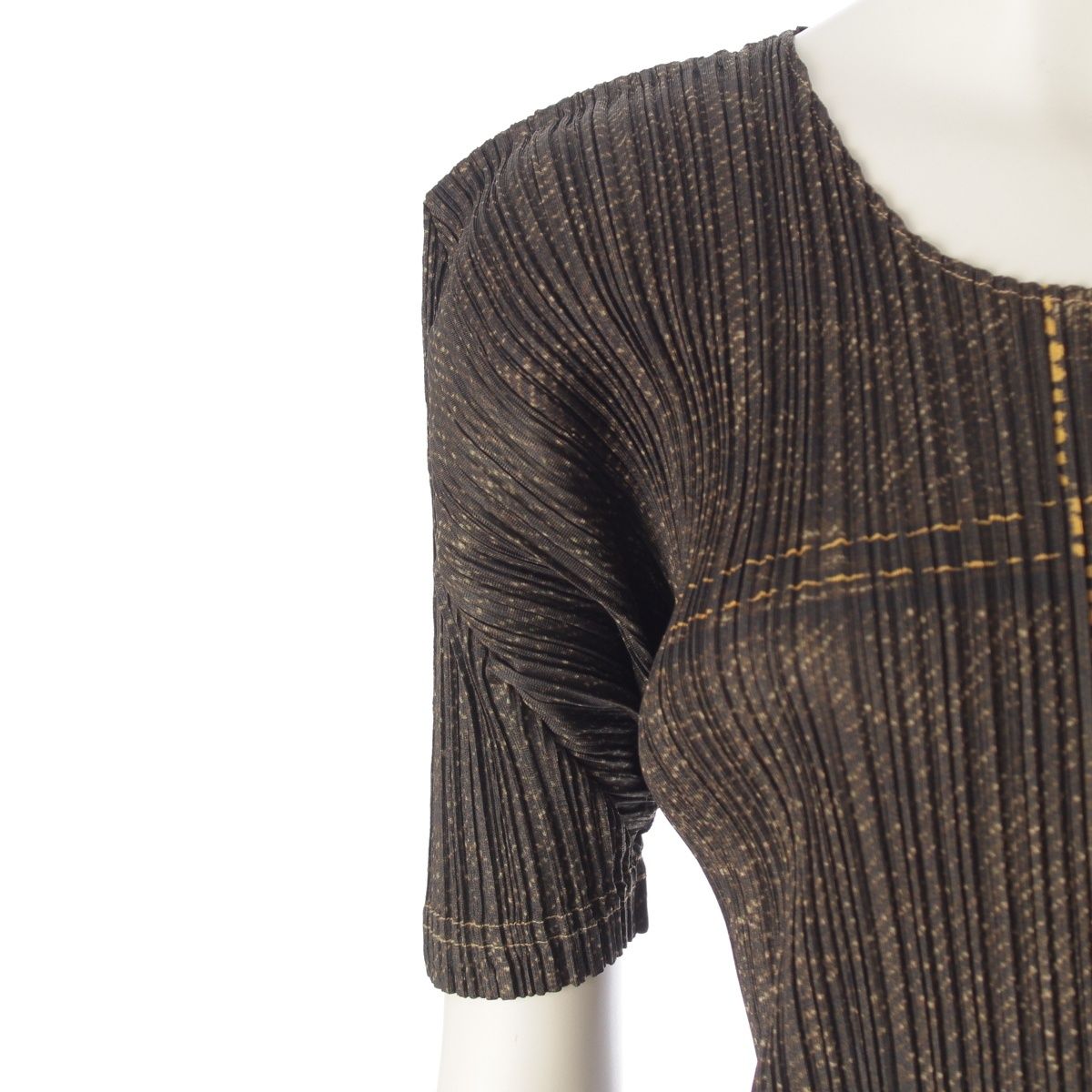 プリーツプリーズ イッセイミヤケ 99AW デニム転写 クルーネック 半袖