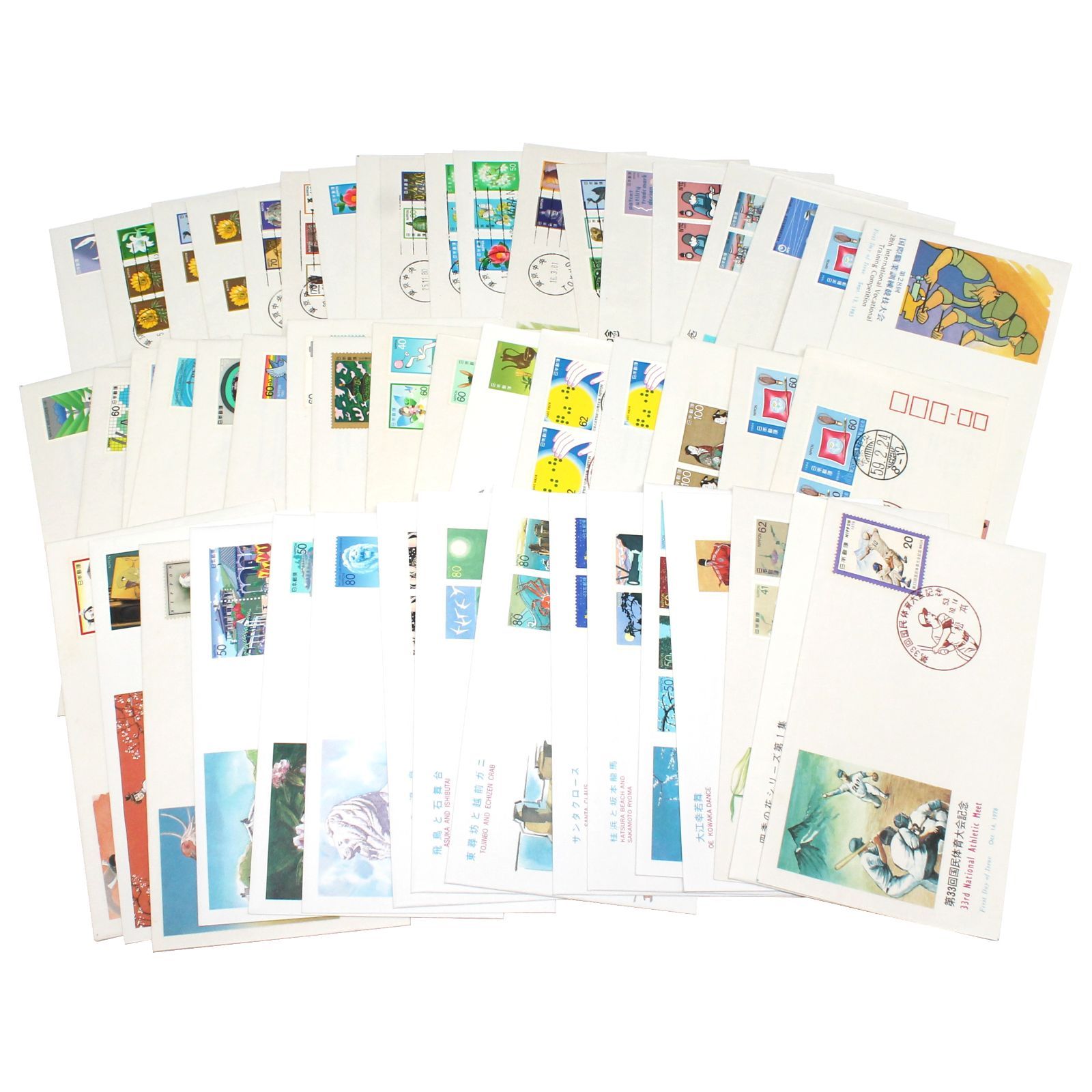 大量350枚】日本切手 初日カバー FDC まとめ売り 昭和〜平成 記念切手