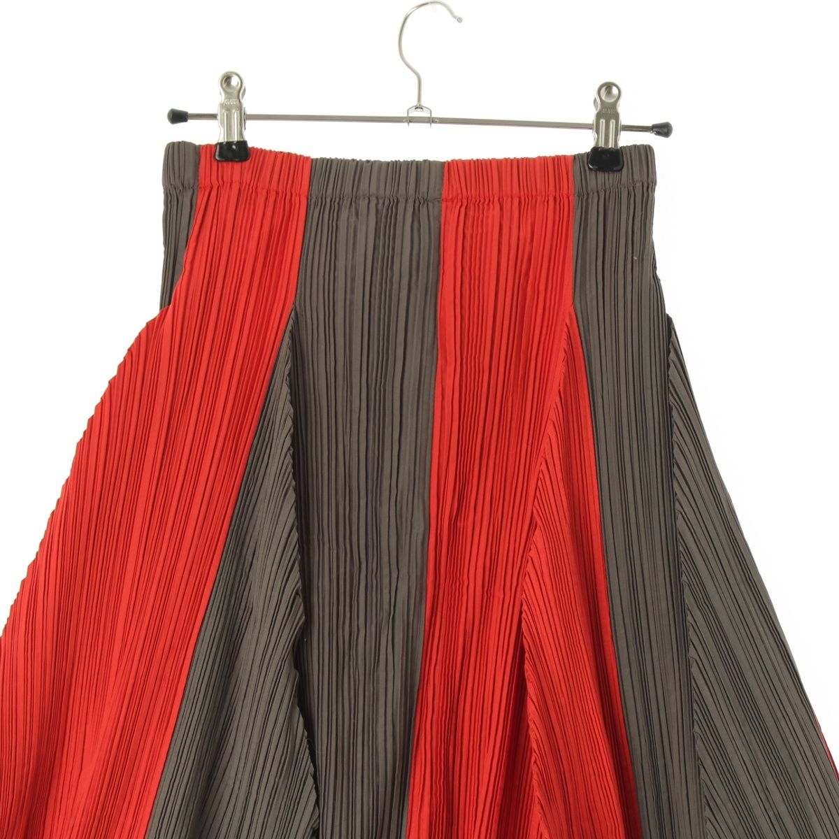 イッセイミヤケ 90s 90年 プリーツ 太ストライプパンツ CURVED PANTS