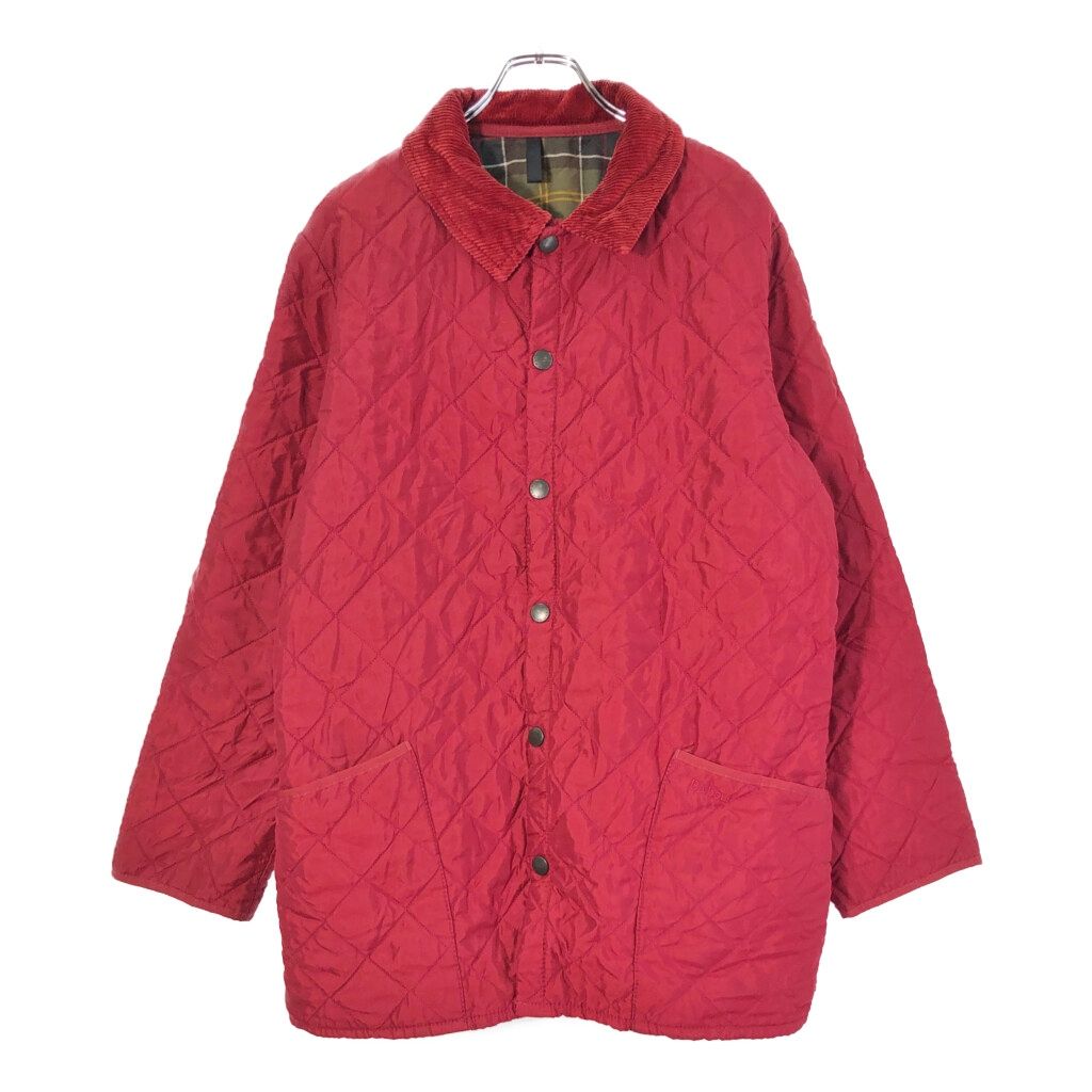 00年代 Barbour バブアー キルティングジャケット ワインレッド(メンズ M相当)中古 古着 X2715 00年代 Barbour バブアー キルティングジャケット ワインレッド(メンズ