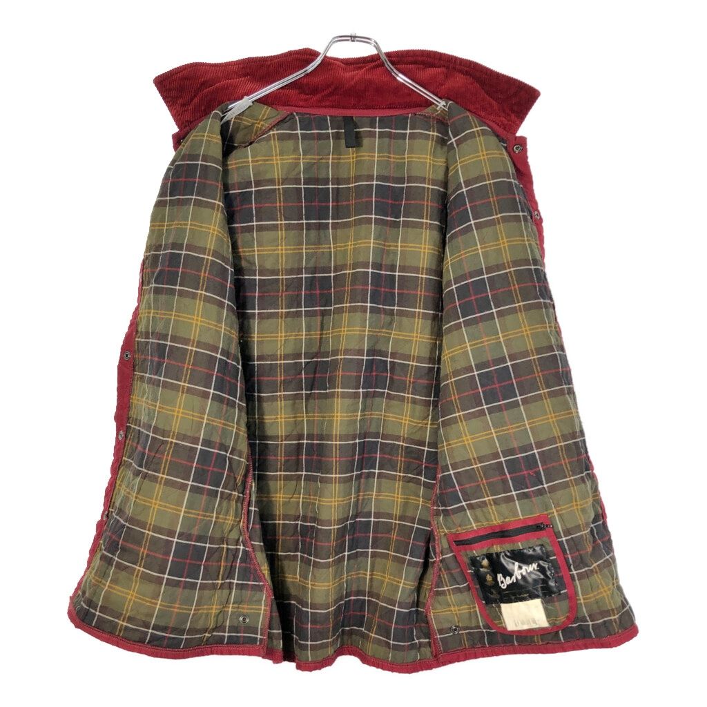 00年代 Barbour バブアー キルティングジャケット ワインレッド(メンズ M相当)中古 古着 X2715 00年代 Barbour バブアー キルティングジャケット ワインレッド(メンズ