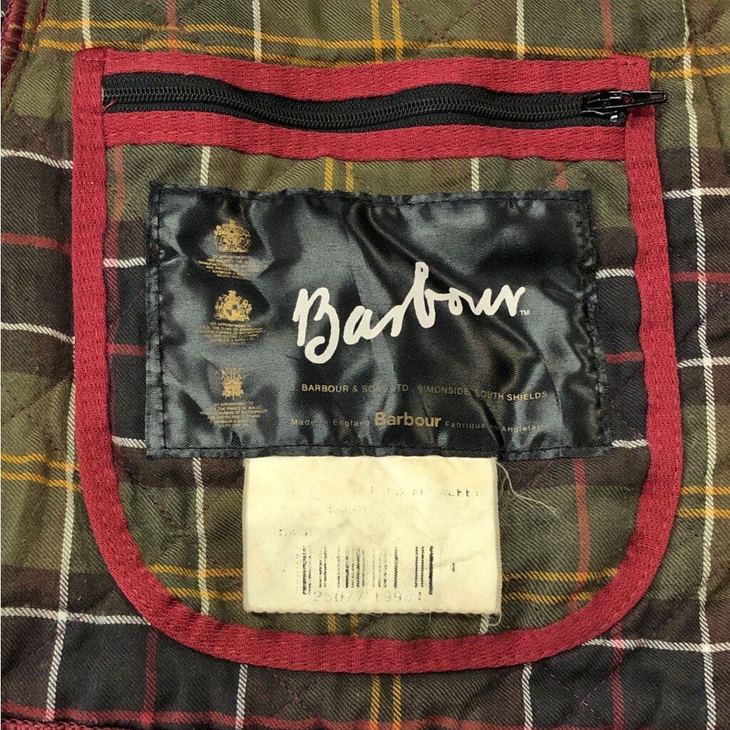 00年代 Barbour バブアー キルティングジャケット ワインレッド(メンズ