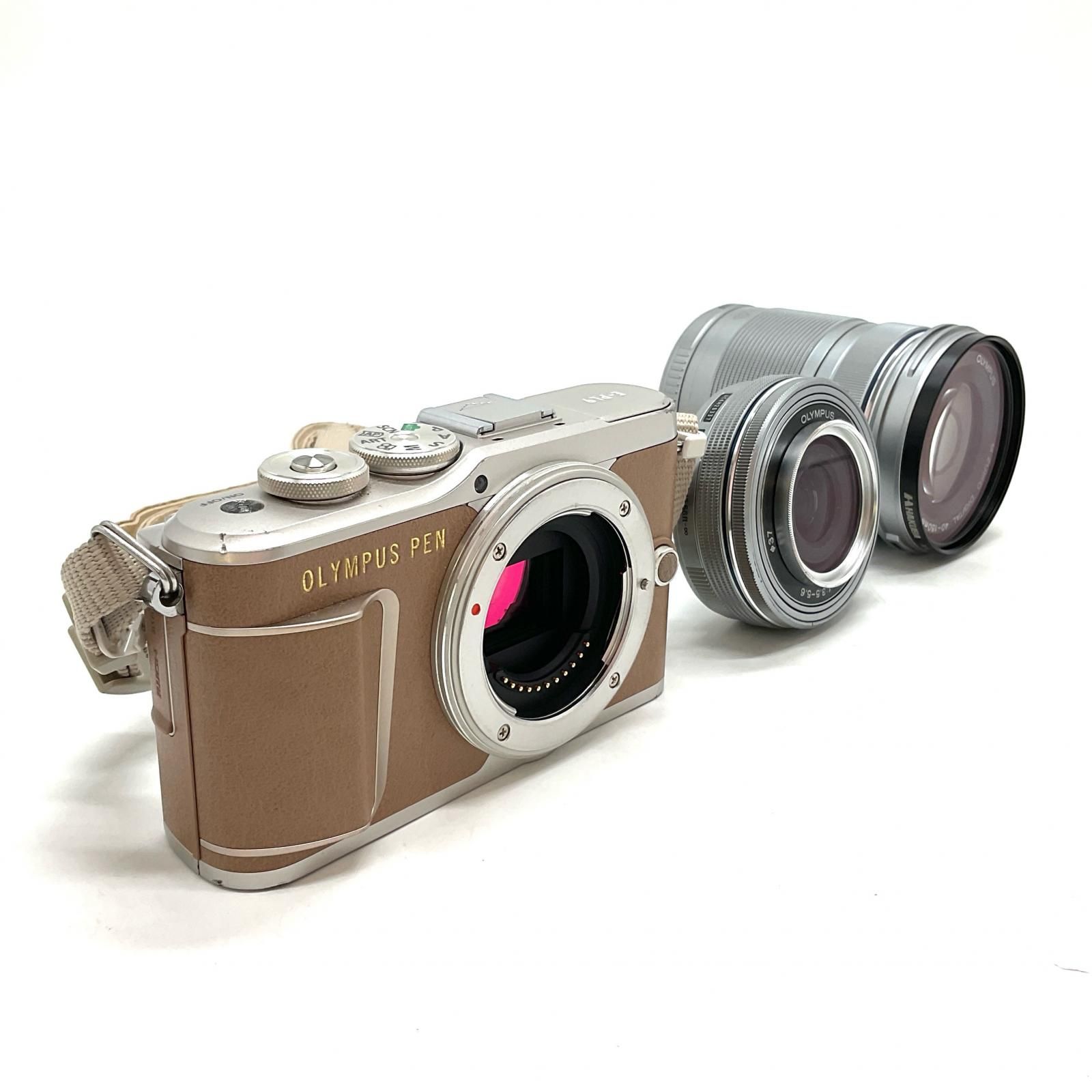 OLYMPUS デジタル一眼 PEN E-PL9 EZダブルズームキット [ブラウン