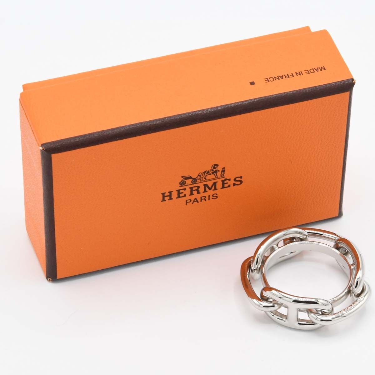 HERMES エルメス スカーフリング 90 レガート ルガテ シェーヌダンクル