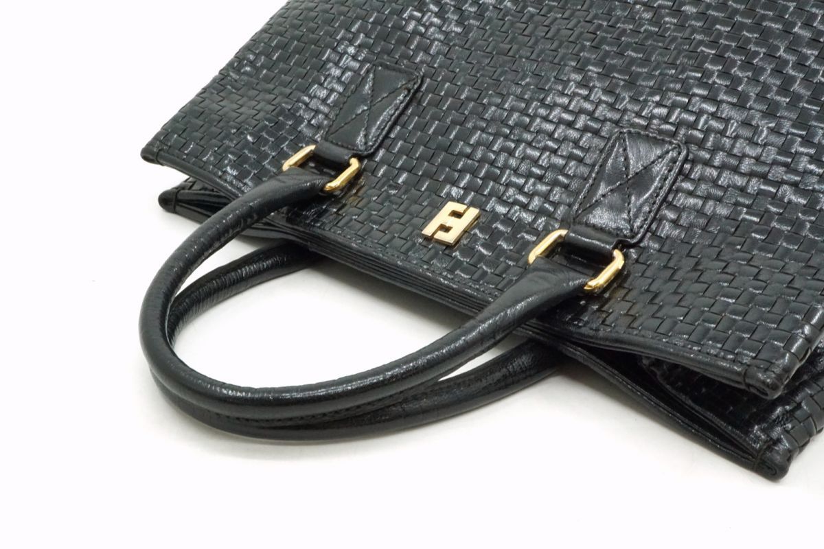 フェンディ ヴィンテージ ハンドバッグ トート FFロゴ ゴールド金具 