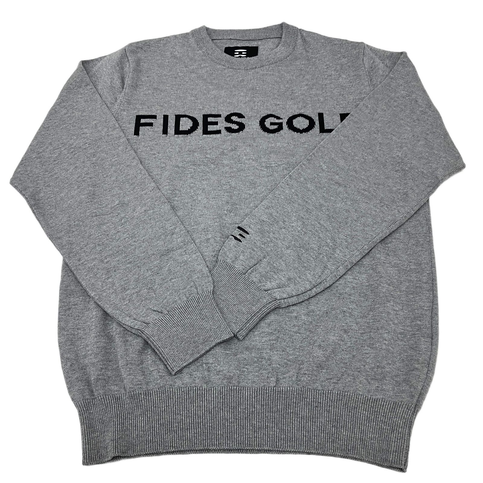 FIDES GOLF ホワイトグレー L セーター FIDES GOLF G02-001 ゴルフウェア ニット 長袖 Sサイズ グレー 中古