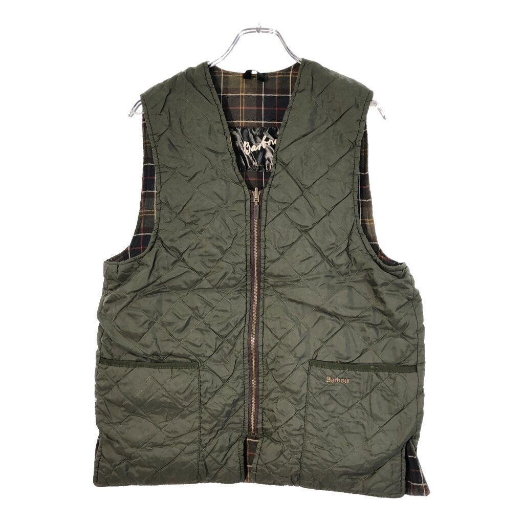 00年代 Barbour バブアー QUILTED WAISTCOAT キルテッドウエストコート キルティングベスト オリーブ(メンズ 40)中古 古着 X2717 00年代 Barbour バブアー QUILTED WAISTCOAT キルテッドウエストコート