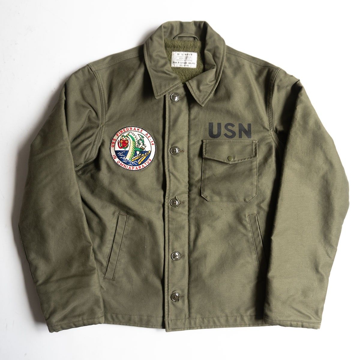 極美品/ビッグサイズ46-48】THE REAL McCOY'S 【US NAVY A-2 DECK