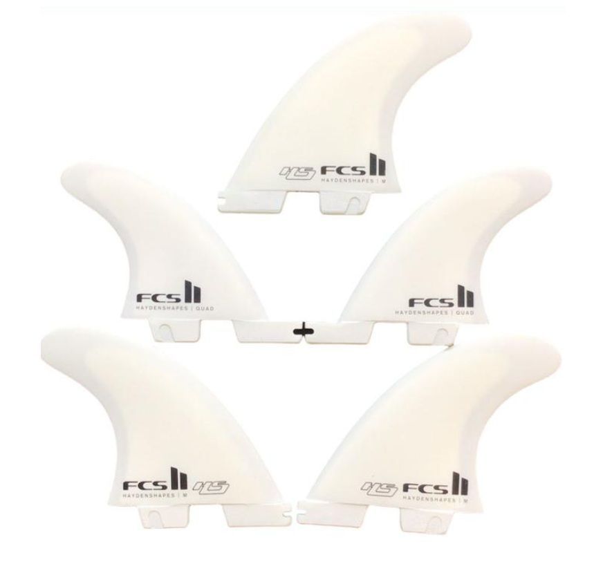 送料無料△FCS II HAYDEN SHAPES PC AirCore White Tri-Quad Fins M