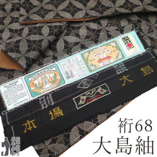 新古品】 本場大島紬 着物 未使用 正絹 大島紬 袷 7マルキ カタス式