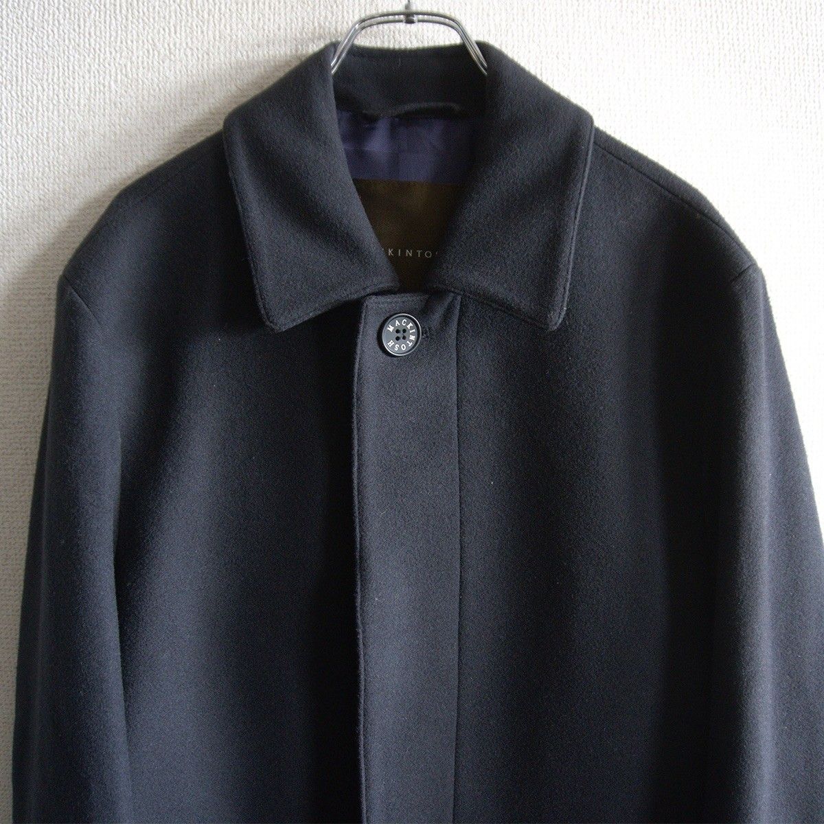 極美品】MACKINTOSH【dunkeld ウール ステンカラーコート】38 ブラック