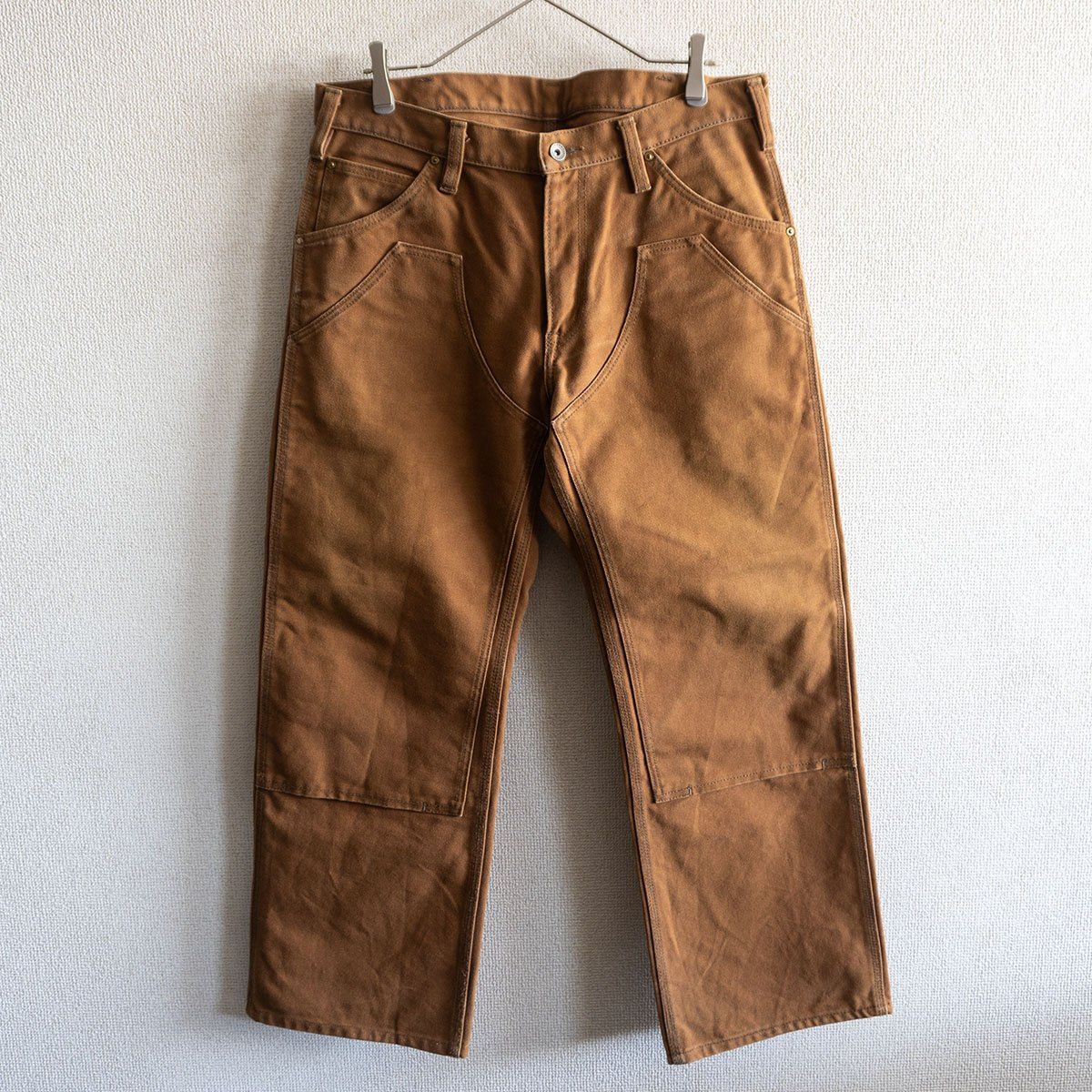 IRON HEART アイアンハート　ロガー　ダブルニーワークパンツ　ブラウン IRON HEART（アイアンハート） ポイント10倍！<br>ダブルニーロガー