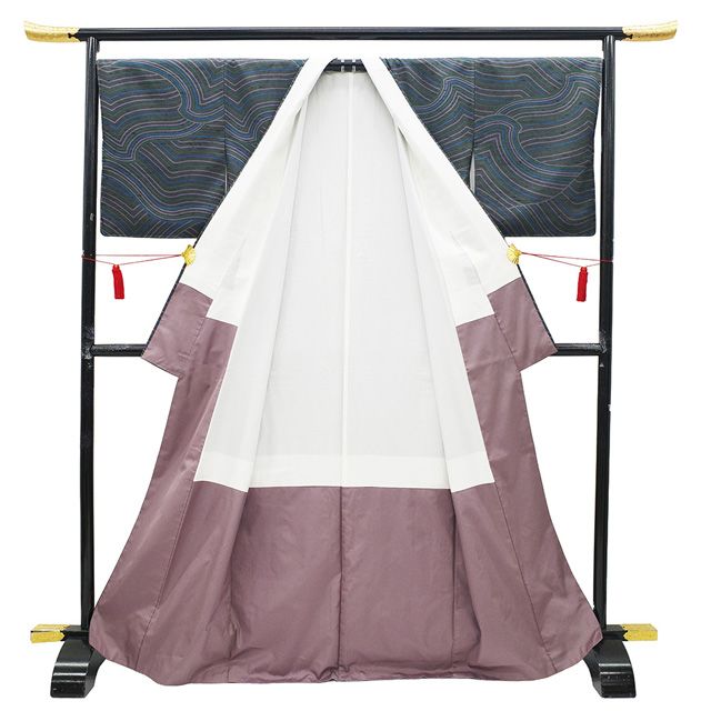 正絹　袷　牛首紬　付下げ 正絹 袷 牛首紬 付下げ