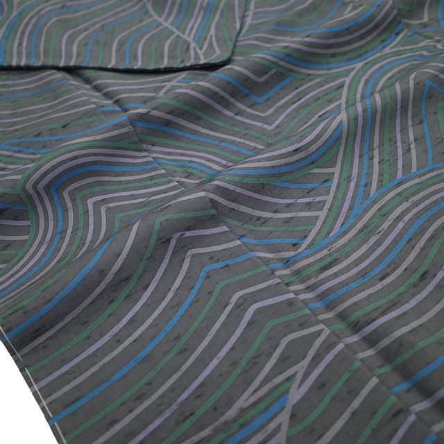 新古品】 本場牛首紬 訪問着 着物 未使用 正絹 袷 石川県指定無形文化