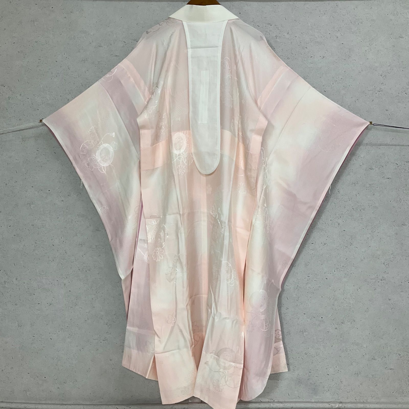 ◇kimono+one◇振袖長襦袢◇未使用同然◇単衣◇正絹◇居敷当て付き