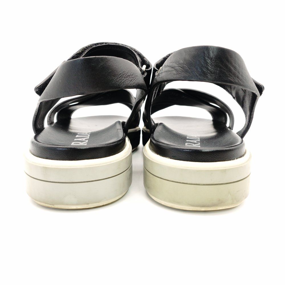 プラダ PRADA スポーツ ブラッククロスストラップサンダル サイズ37