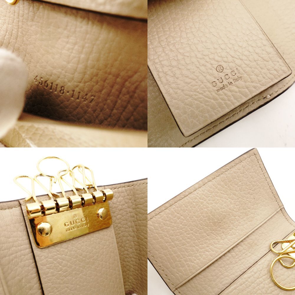 GUCCI GG柄 マーモント 6連 キーケース レザー PVC アイボリー 楽天市場】グッチ GUCCI キーケース 6連 キーホルダー GGマーモント