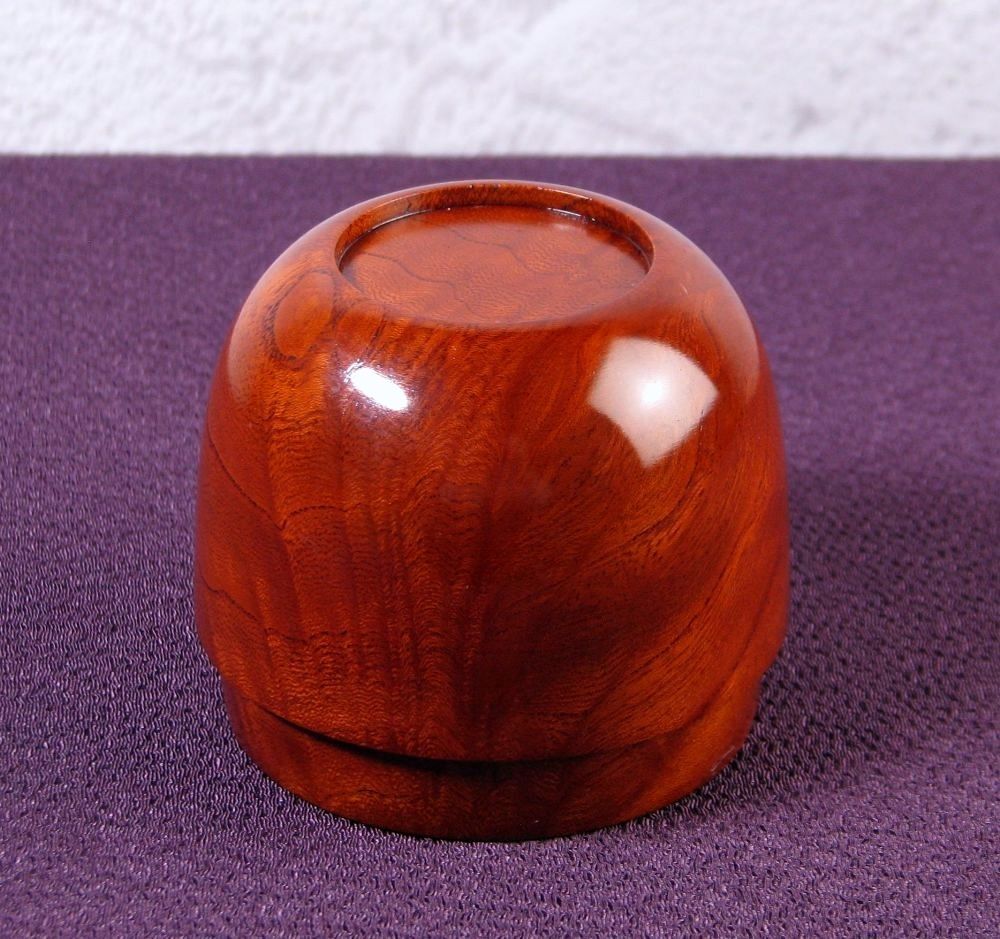 中村宗悦作 中棗 団扇に芦船 﨔サバ杢 幅：6.7cm 極美品 共箱・共布