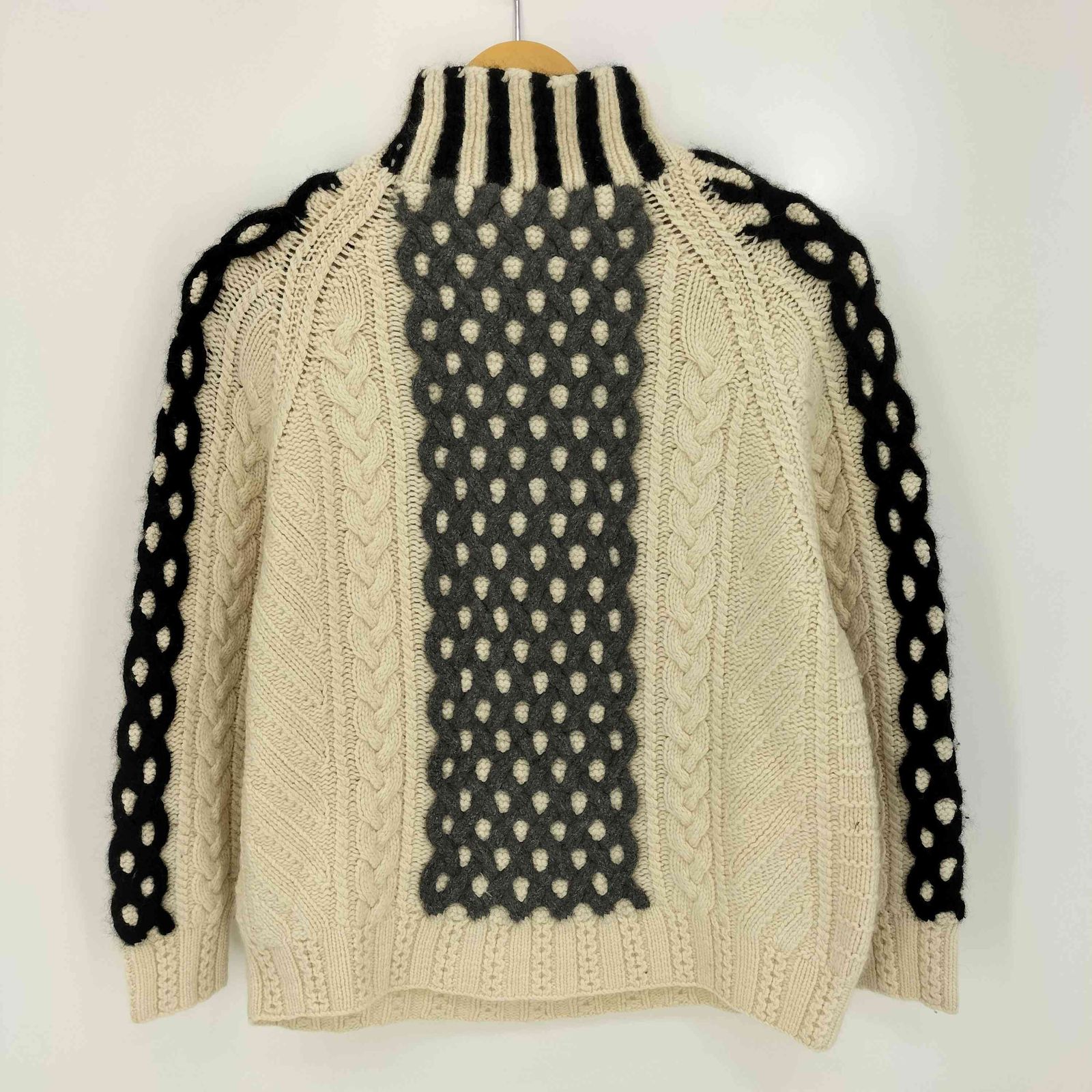 ニーマンマーカス Neiman Marcus 80-90s 香港製 カシミヤ100 ケーブル 