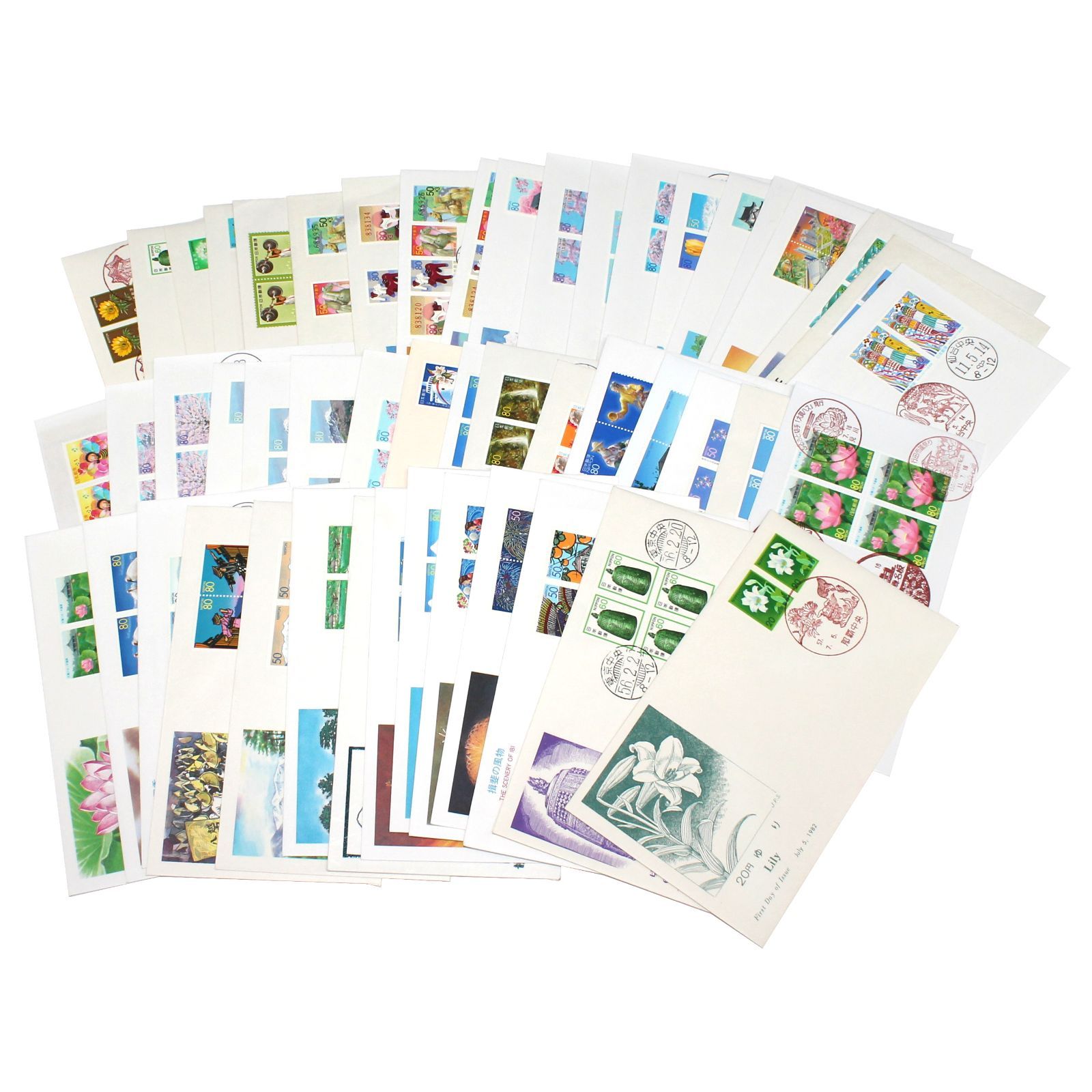 大量約350枚】初日カバー FDC Cセット 記念切手 記念押印 風景印