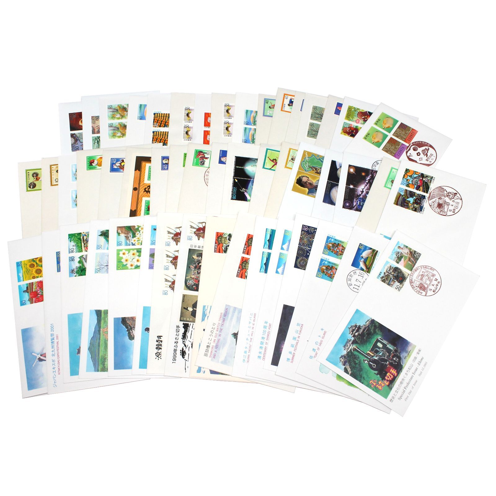 大量約350枚】初日カバー FDC Cセット 記念切手 記念押印 風景印